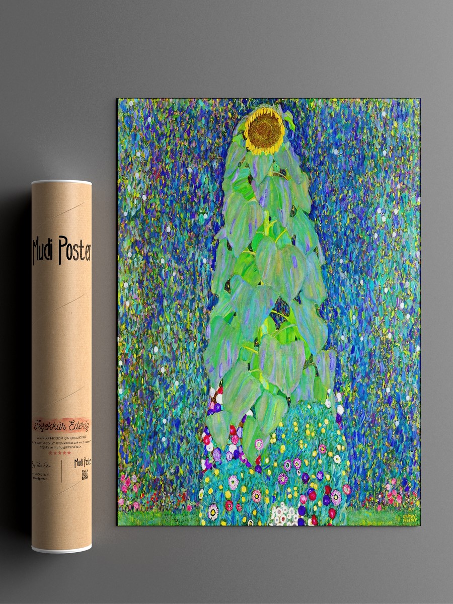 Gustav Klimt Sunflower Tablo Sanatsal Ünlü Ressam Poster Çerçevesiz Yüksek Kalite Poster