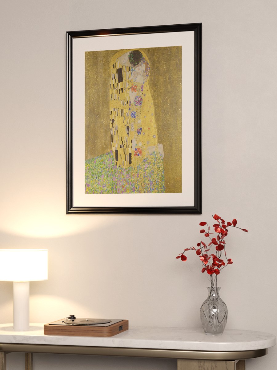 Gustav Klimt The Kiss Tablo Sanatsal Ünlü Ressam Poster Çerçevesiz Yüksek Kalite Poster