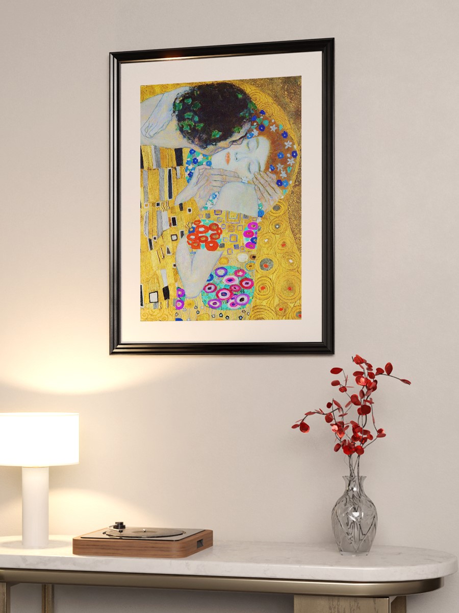 Gustav Klimt The Kiss Tablo Sanatsal Ünlü Ressam Poster Çerçevesiz Yüksek Kalite Poster