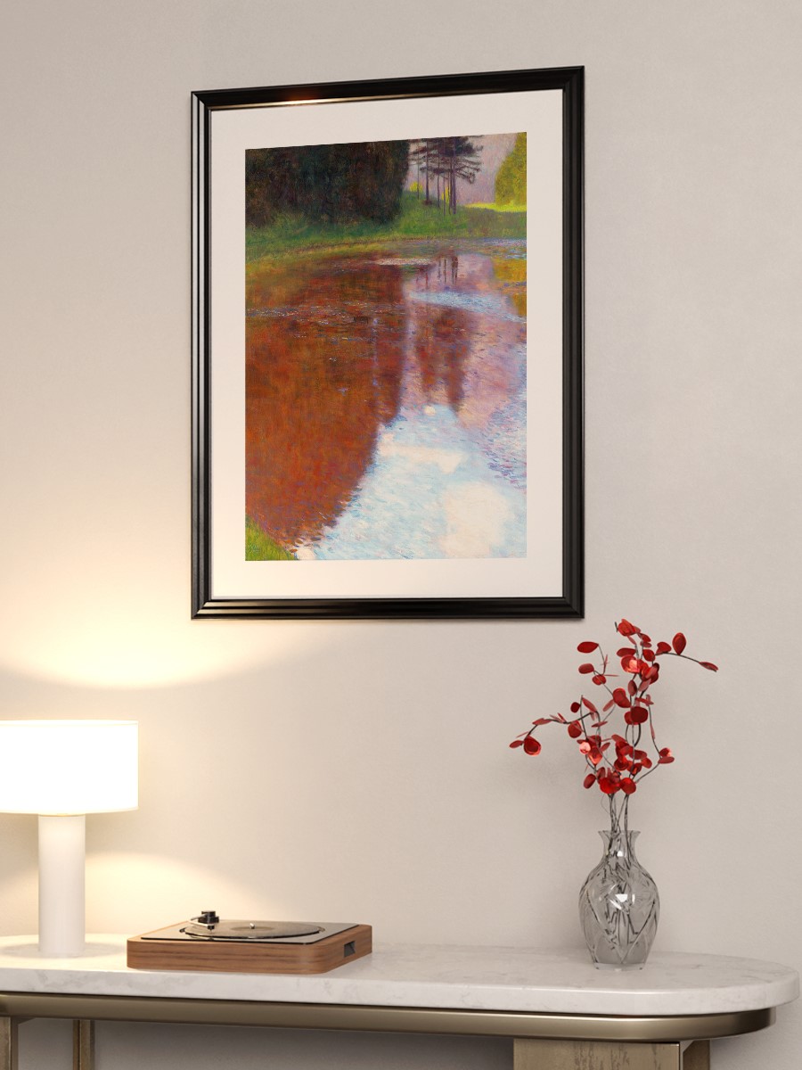 Gustav Klimt Tranquil Pond Tablo Sanatsal Ünlü Ressam Poster Çerçevesiz Yüksek Kalite Poster