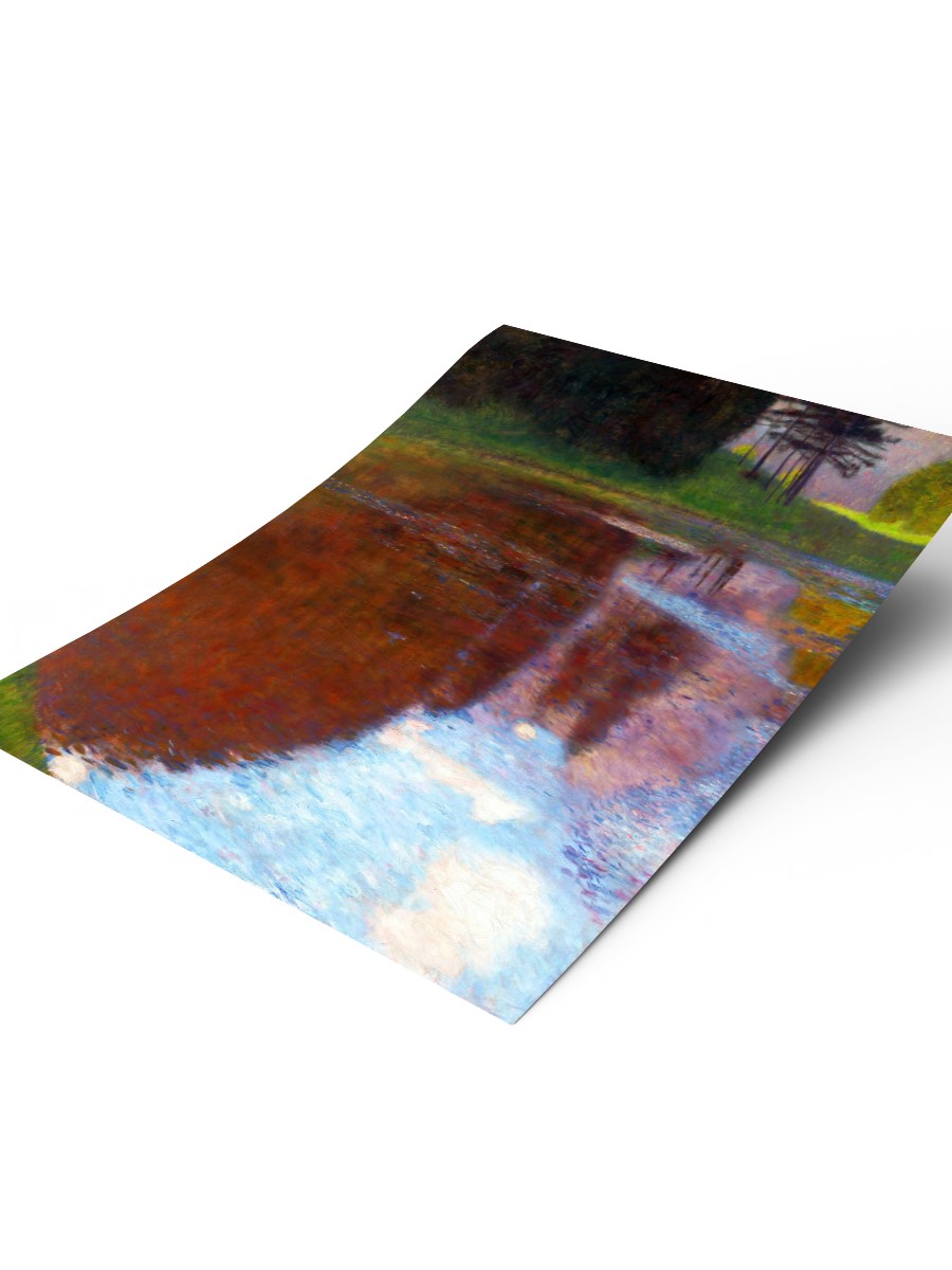 Gustav Klimt Tranquil Pond Tablo Sanatsal Ünlü Ressam Poster Çerçevesiz Yüksek Kalite Poster