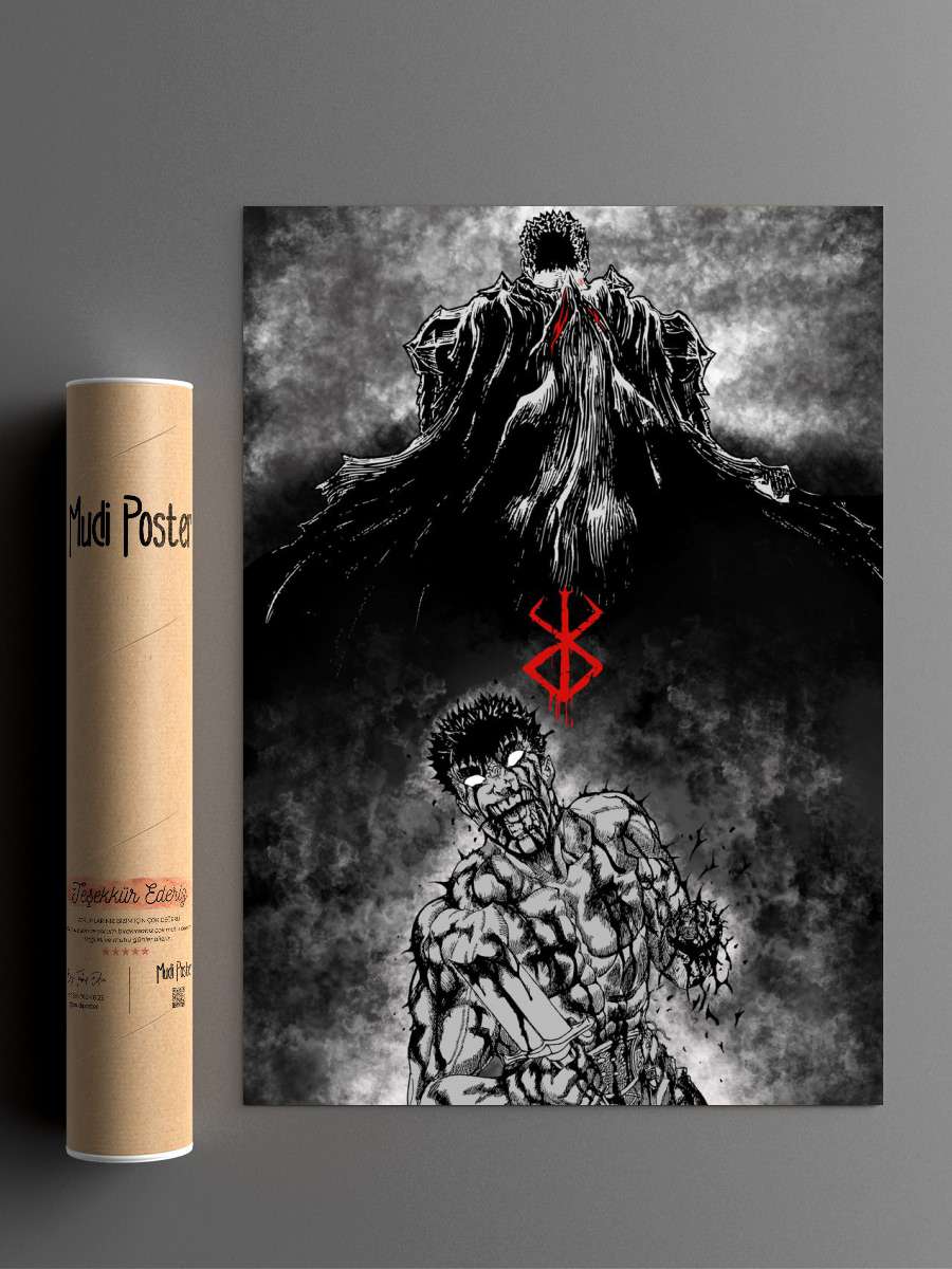 Guts Pain Anime Poster Çerçevesiz Yüksek Kalite Anime Duvar Poster