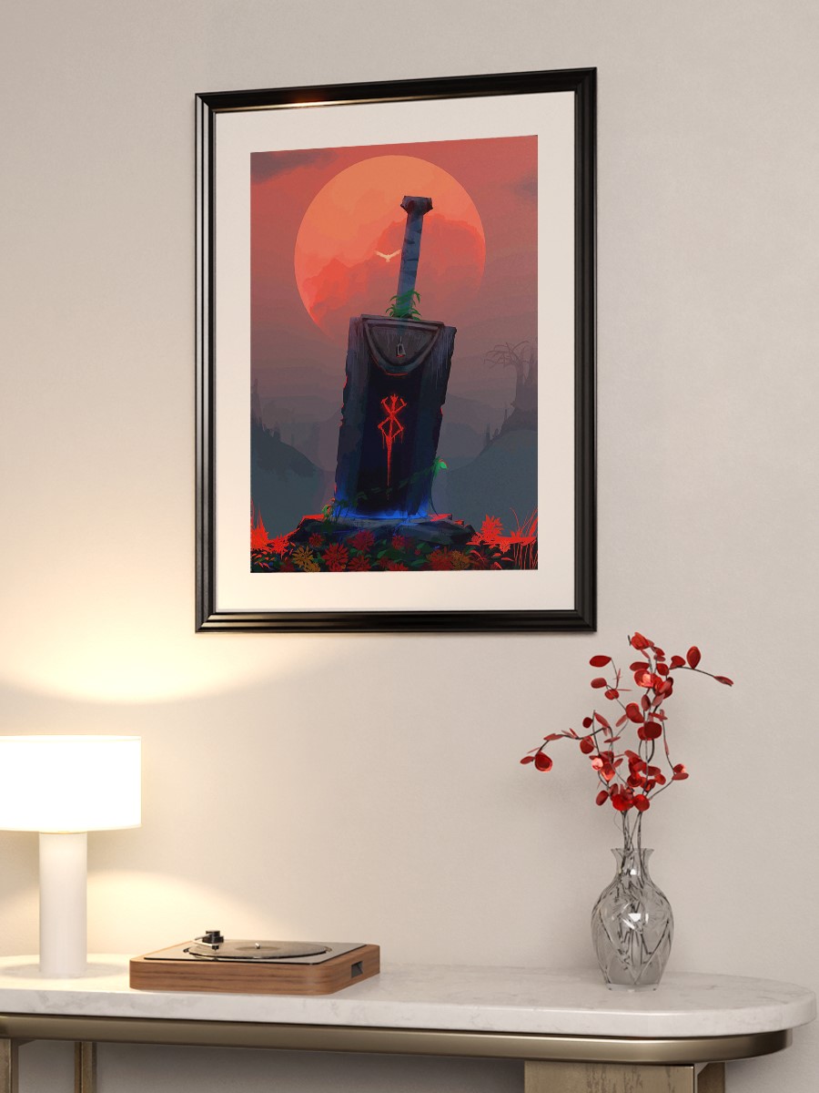 Guts Sword Anime Poster Çerçevesiz Yüksek Kalite Anime Duvar Poster