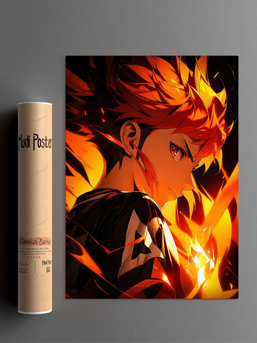 Haikyuu Hinata Shoyo Anime Poster Çerçevesiz Yüksek Kalite Anime Duvar Poster