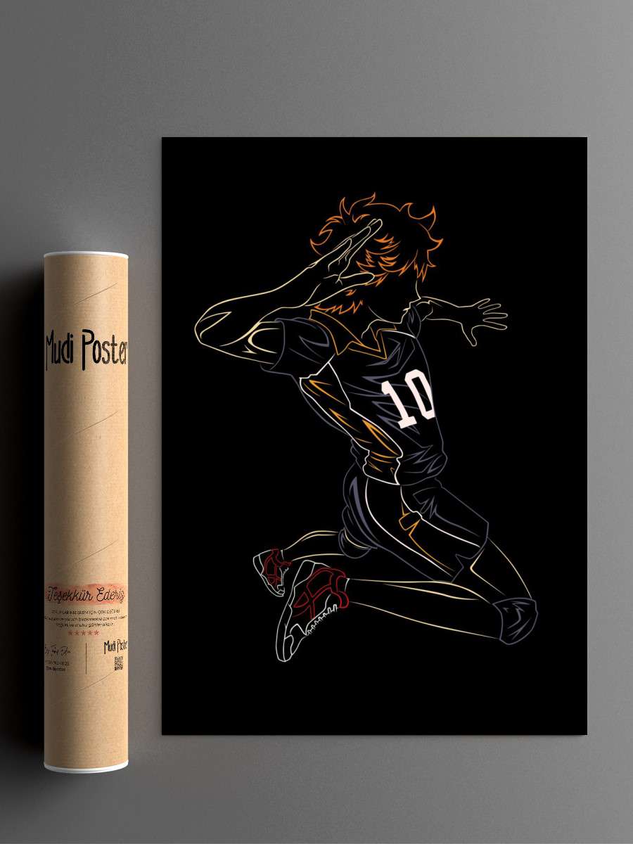 Haikyuu Hinata Shoyo Anime Poster Çerçevesiz Yüksek Kalite Anime Duvar Poster