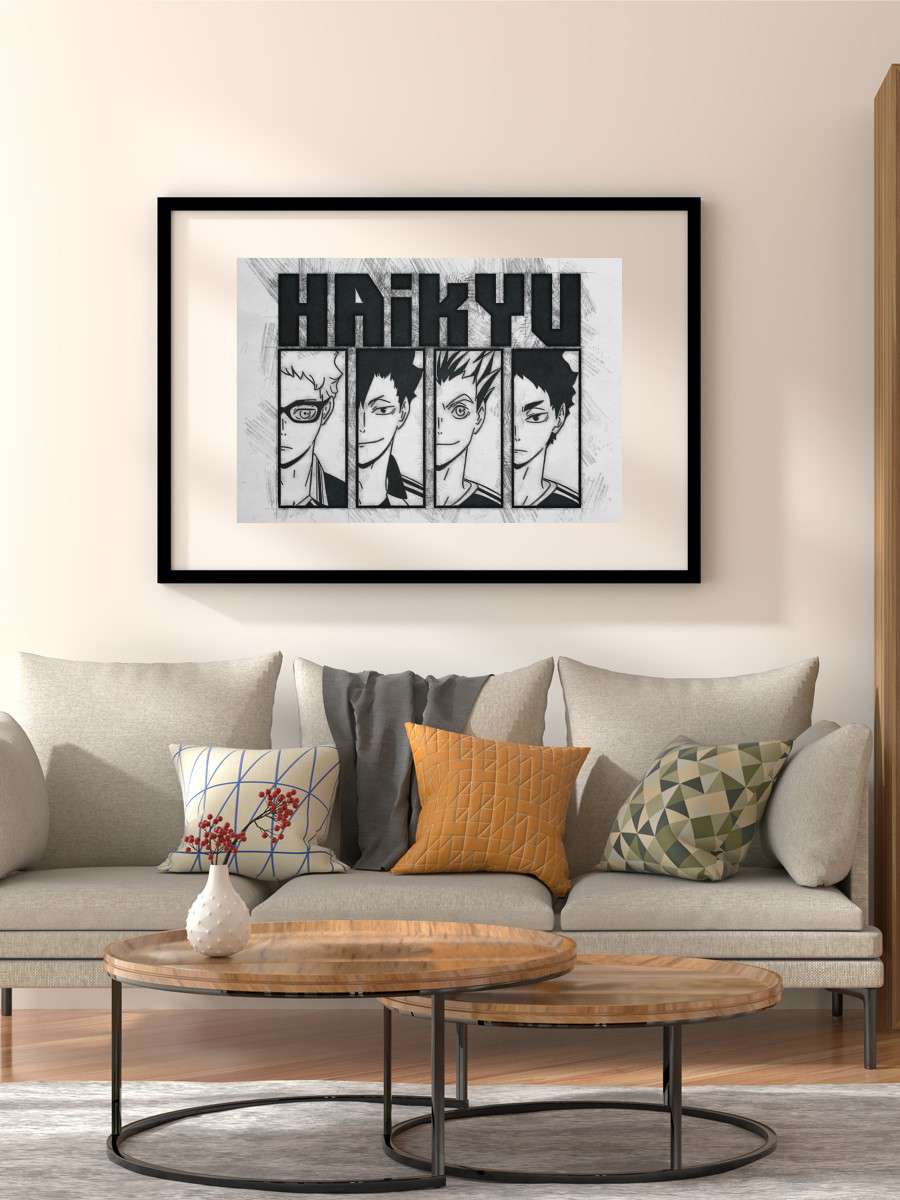 Haikyuu Anime Poster Çerçevesiz Yüksek Kalite Anime Duvar Poster