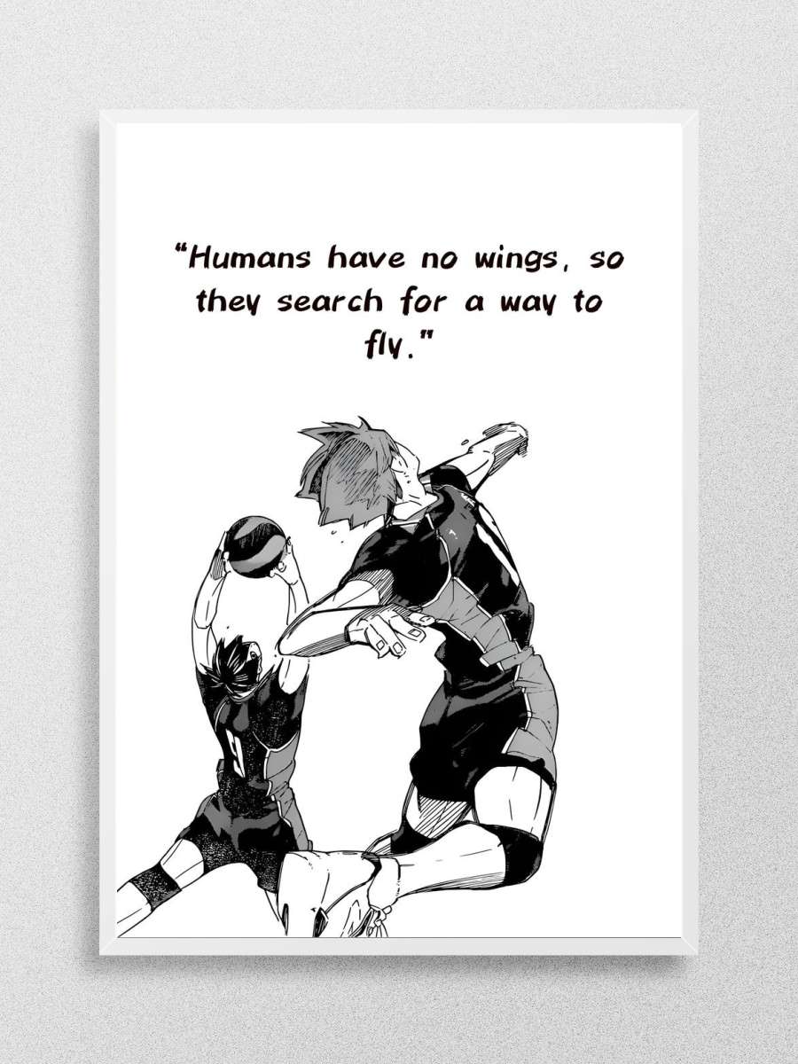 Haikyuu Quotes Anime Poster Çerçevesiz Yüksek Kalite Anime Duvar Poster