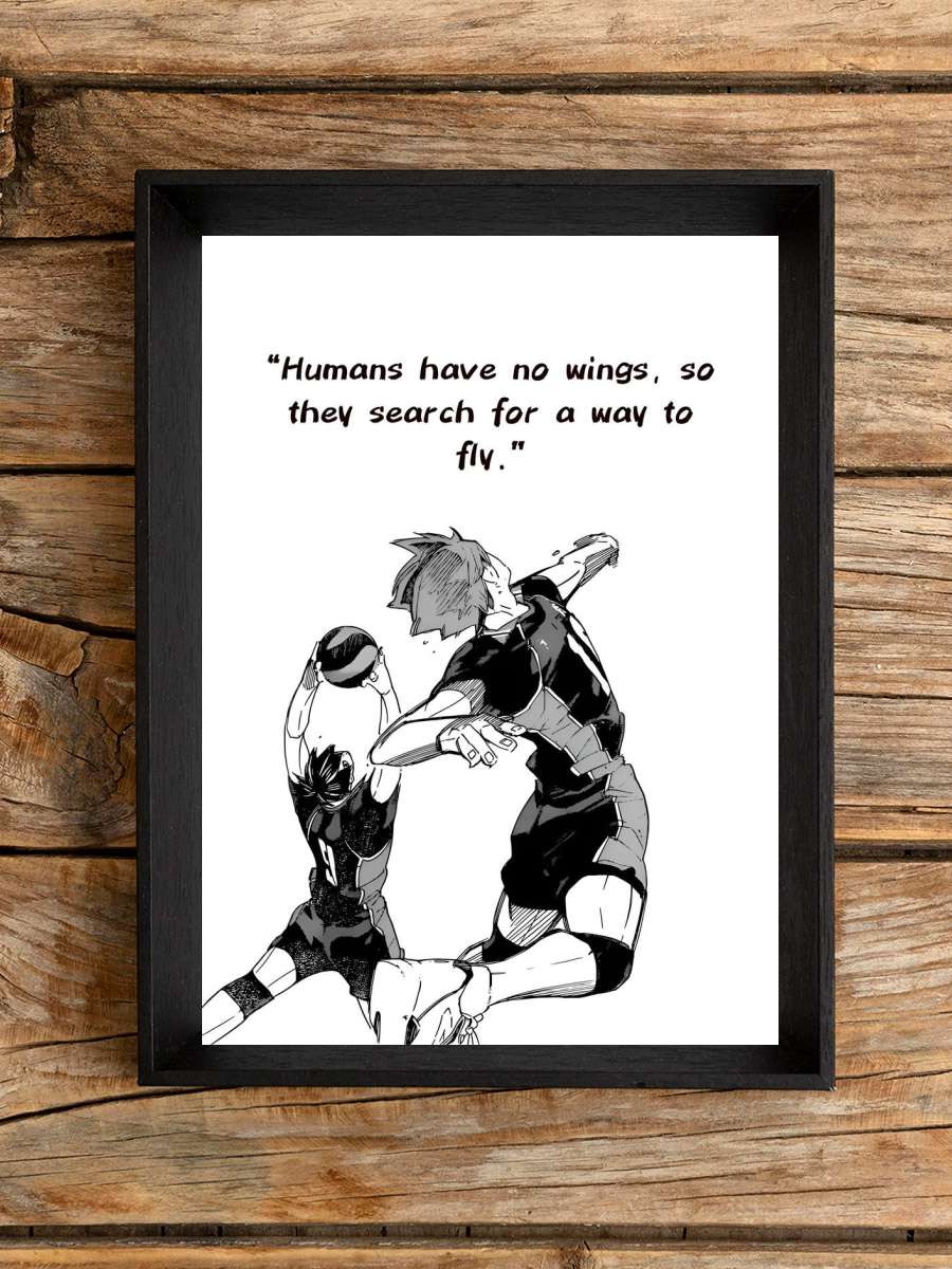 Haikyuu Quotes Anime Poster Çerçevesiz Yüksek Kalite Anime Duvar Poster