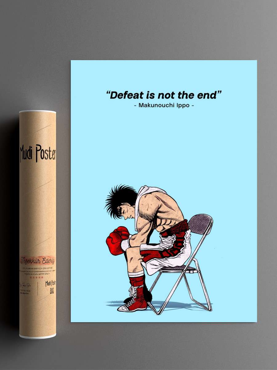 Hajime No Ippo Quotes Anime Poster Çerçevesiz Yüksek Kalite Anime Duvar Poster
