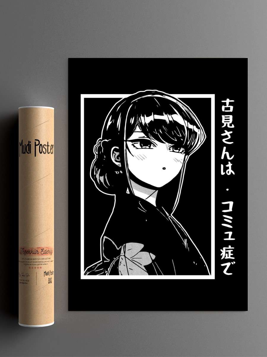 Half Komi White Line Anime Poster Çerçevesiz Yüksek Kalite Anime Duvar Poster