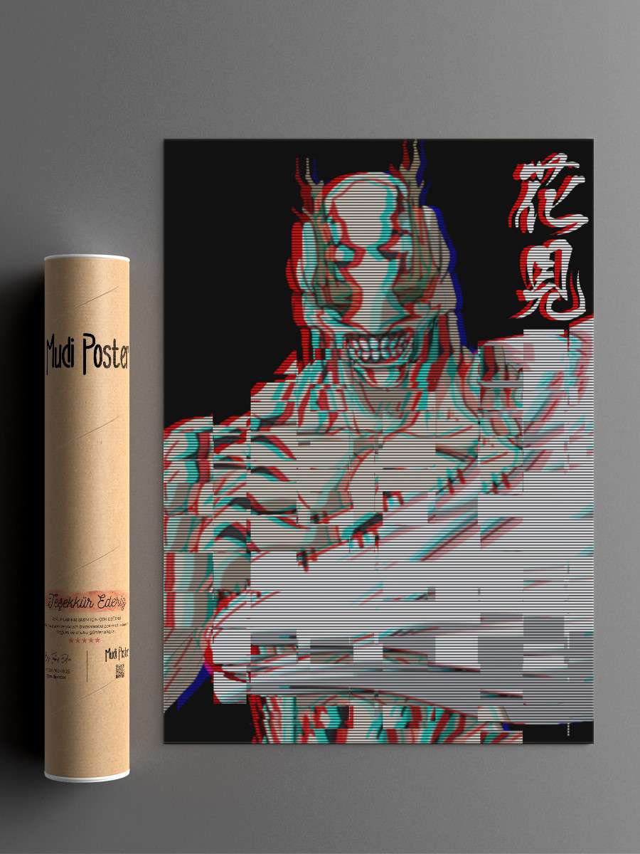 HANAMI ANIME JJK GLITCH Anime Poster Çerçevesiz Yüksek Kalite Anime Duvar Poster