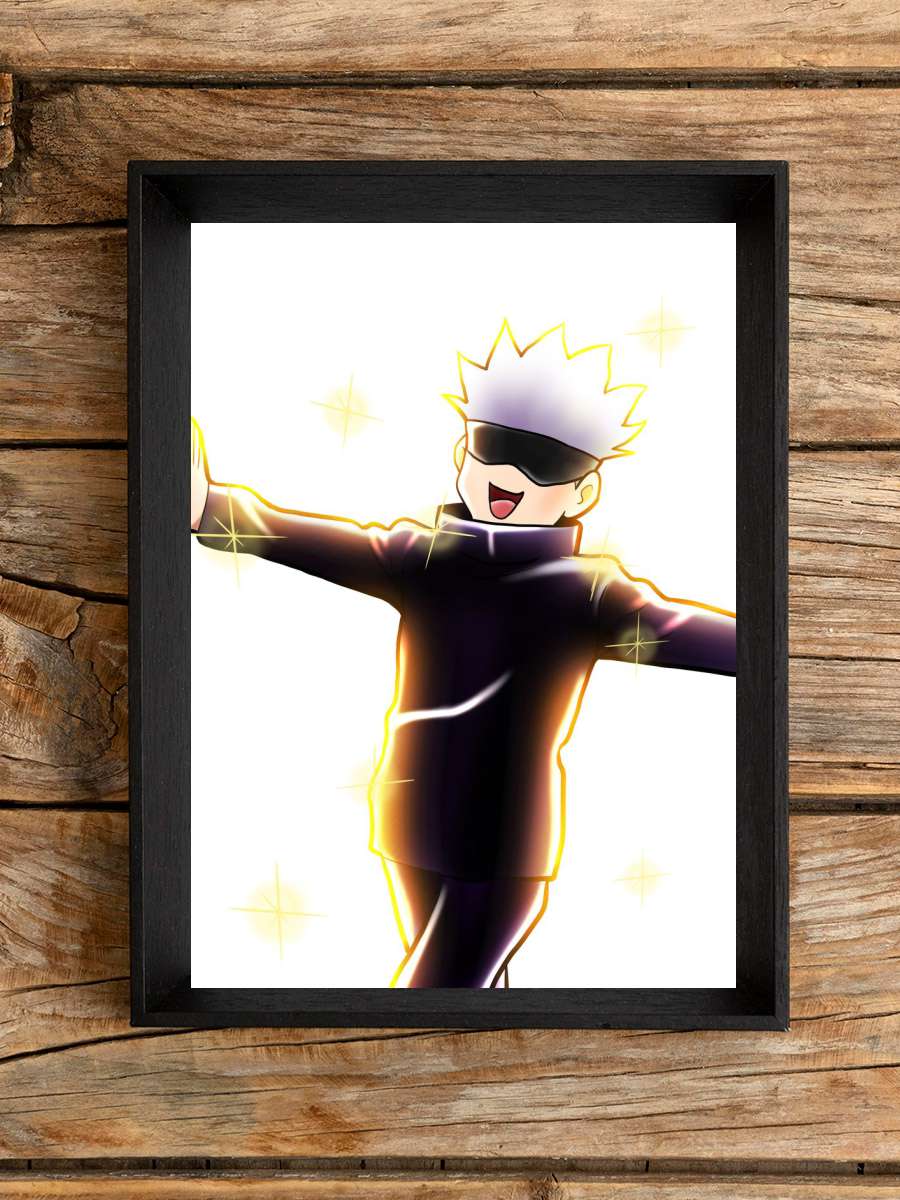 Happy Gojo Anime Poster Çerçevesiz Yüksek Kalite Anime Duvar Poster