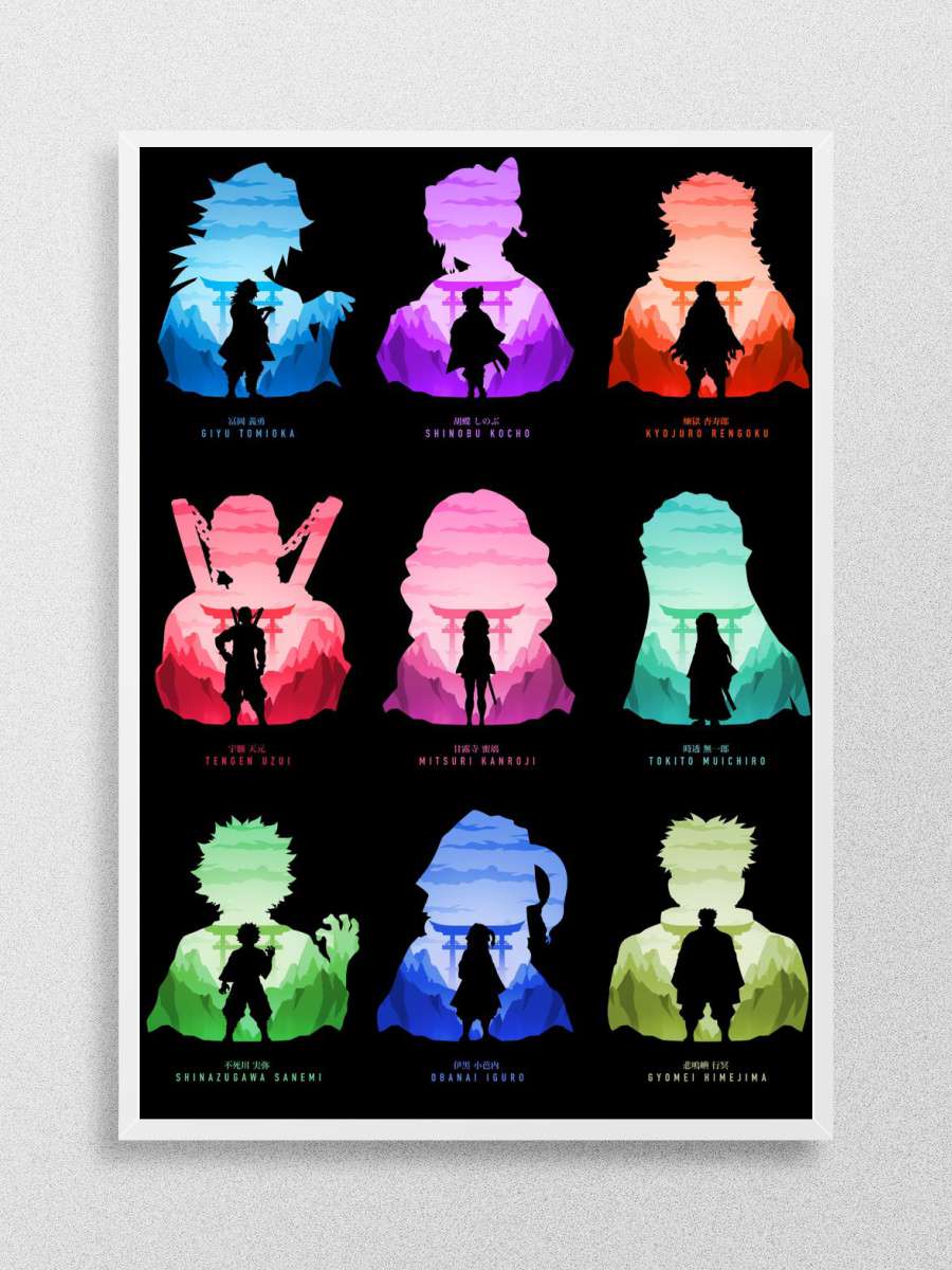 Hashira Demon Slayer Anime Poster Çerçevesiz Yüksek Kalite Anime Duvar Poster