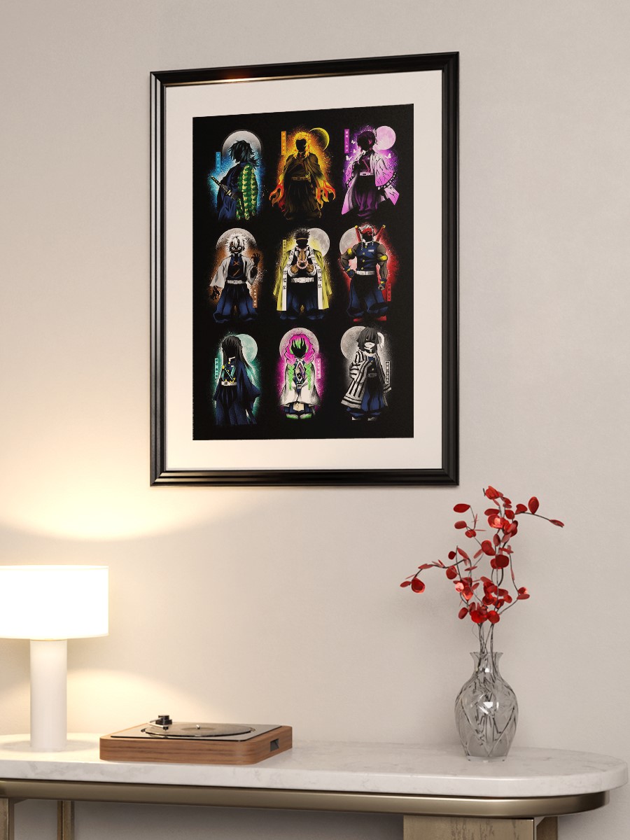 Hashira Pillars 2 Anime Poster Çerçevesiz Yüksek Kalite Anime Duvar Poster