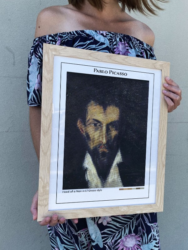 Pablo Picasso Head of a Man in El Greco style Poster