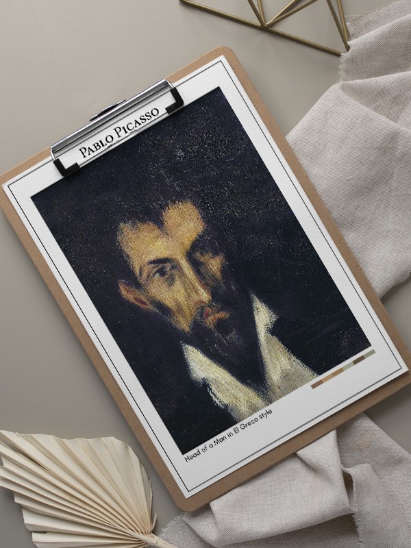 Pablo Picasso Head of a Man in El Greco style Poster