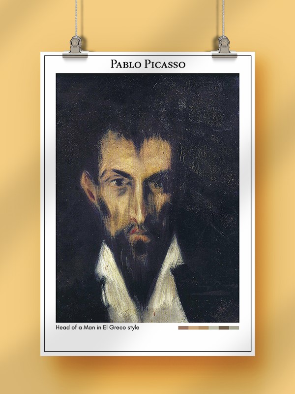Pablo Picasso Head of a Man in El Greco style Poster