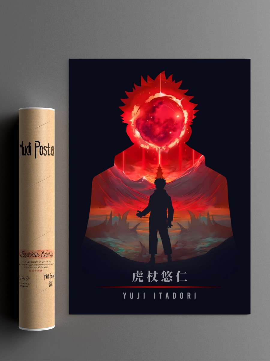 Hell of Yuji Itadori Anime Poster Çerçevesiz Yüksek Kalite Anime Duvar Poster