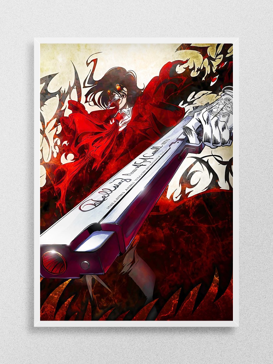 Hellsing Anime Poster Çerçevesiz Yüksek Kalite Anime Duvar Poster