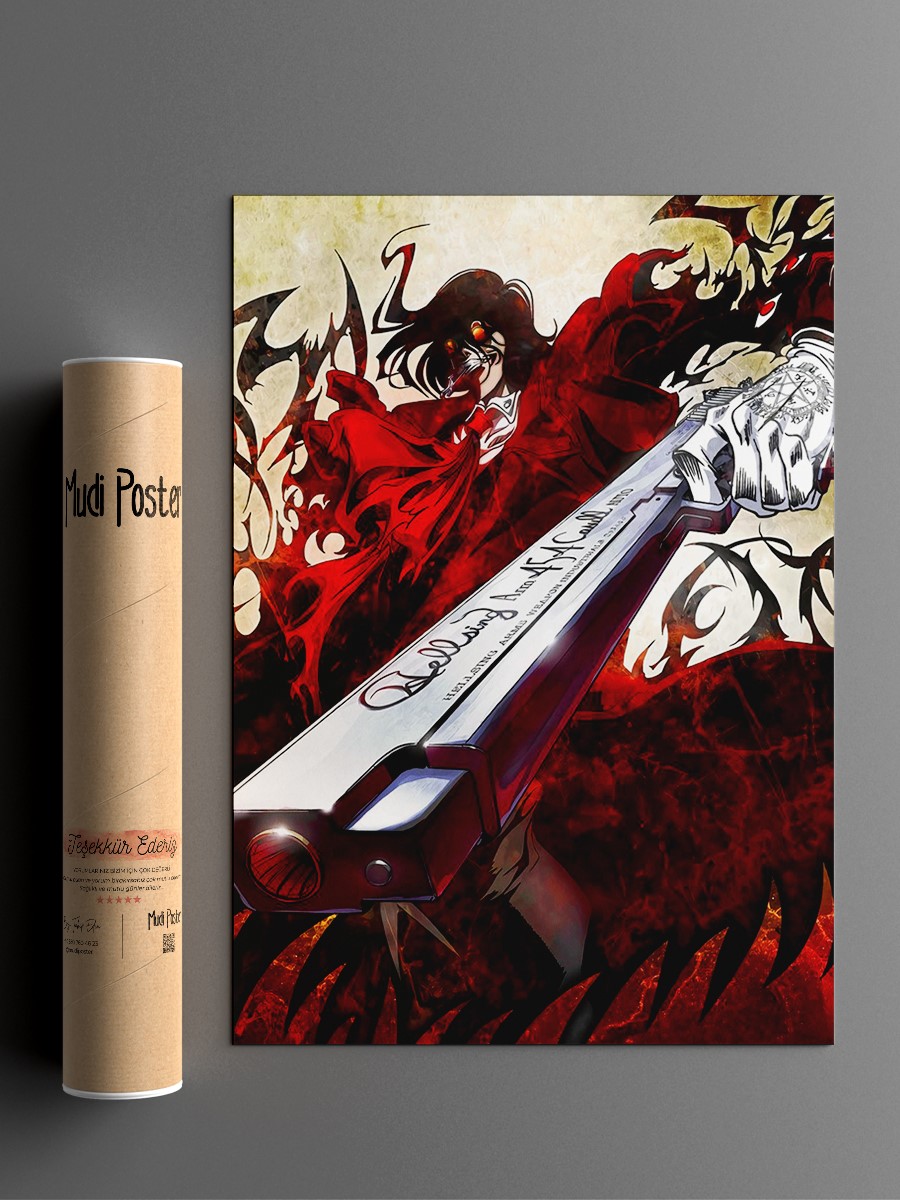 Hellsing Anime Poster Çerçevesiz Yüksek Kalite Anime Duvar Poster