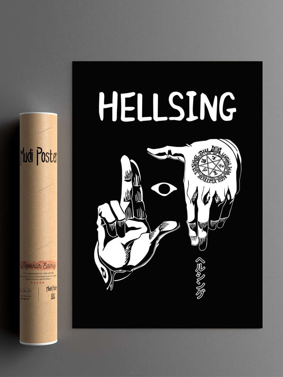 Hellsing Anime Poster Çerçevesiz Yüksek Kalite Anime Duvar Poster