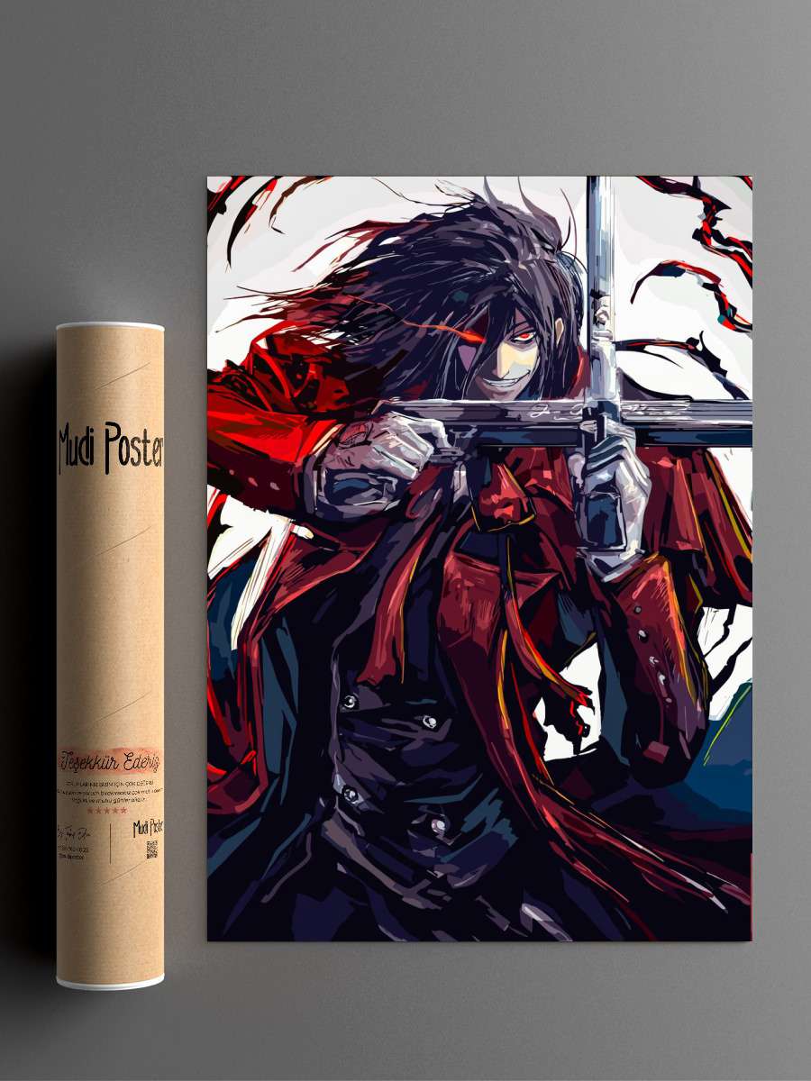 Hellsing Anime Poster Çerçevesiz Yüksek Kalite Anime Duvar Poster