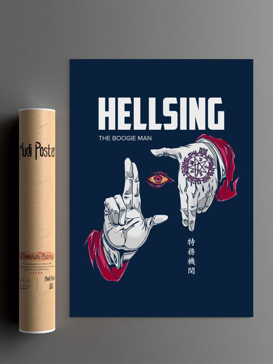 Hellsing the boogie man Anime Poster Çerçevesiz Yüksek Kalite Anime Duvar Poster