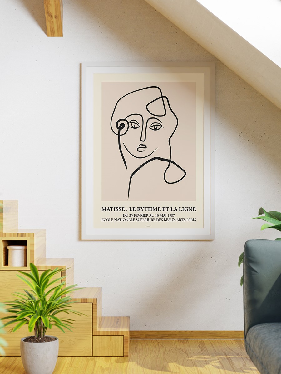 Henry Çizgi Portre Poster Modern Duvar Tablosu Çerçevesiz Poster Salon, Mutfak Ve Ofis Duvar Dekoru