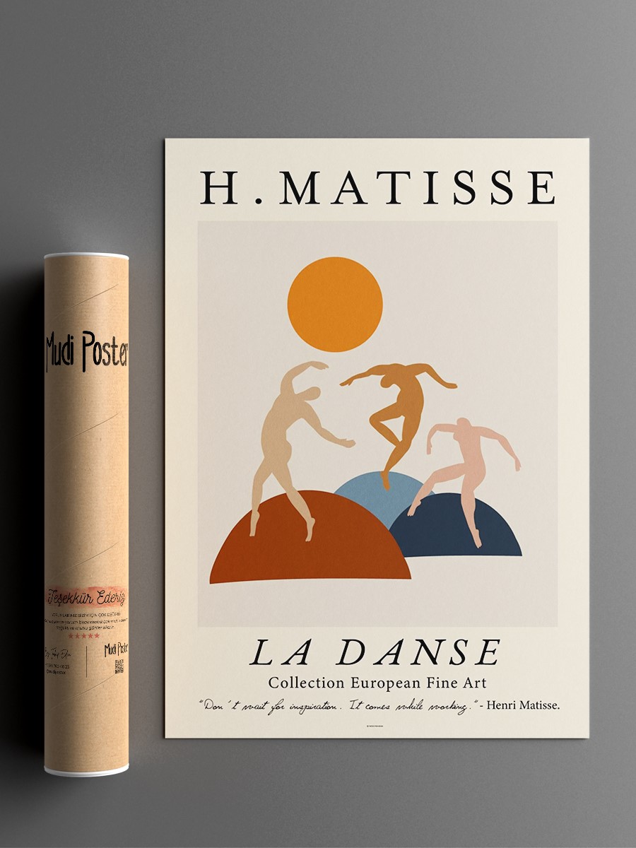 Henry Matisse Dans Poster Modern Duvar Tablosu Çerçevesiz Poster Salon, Mutfak Ve Ofis Duvar Dekoru