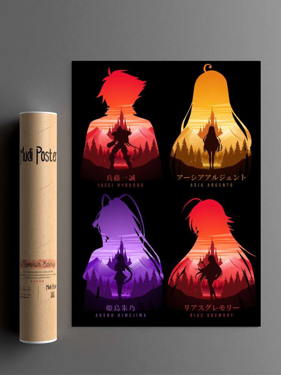 High School DxD Anime Anime Poster Çerçevesiz Yüksek Kalite Anime Duvar Poster