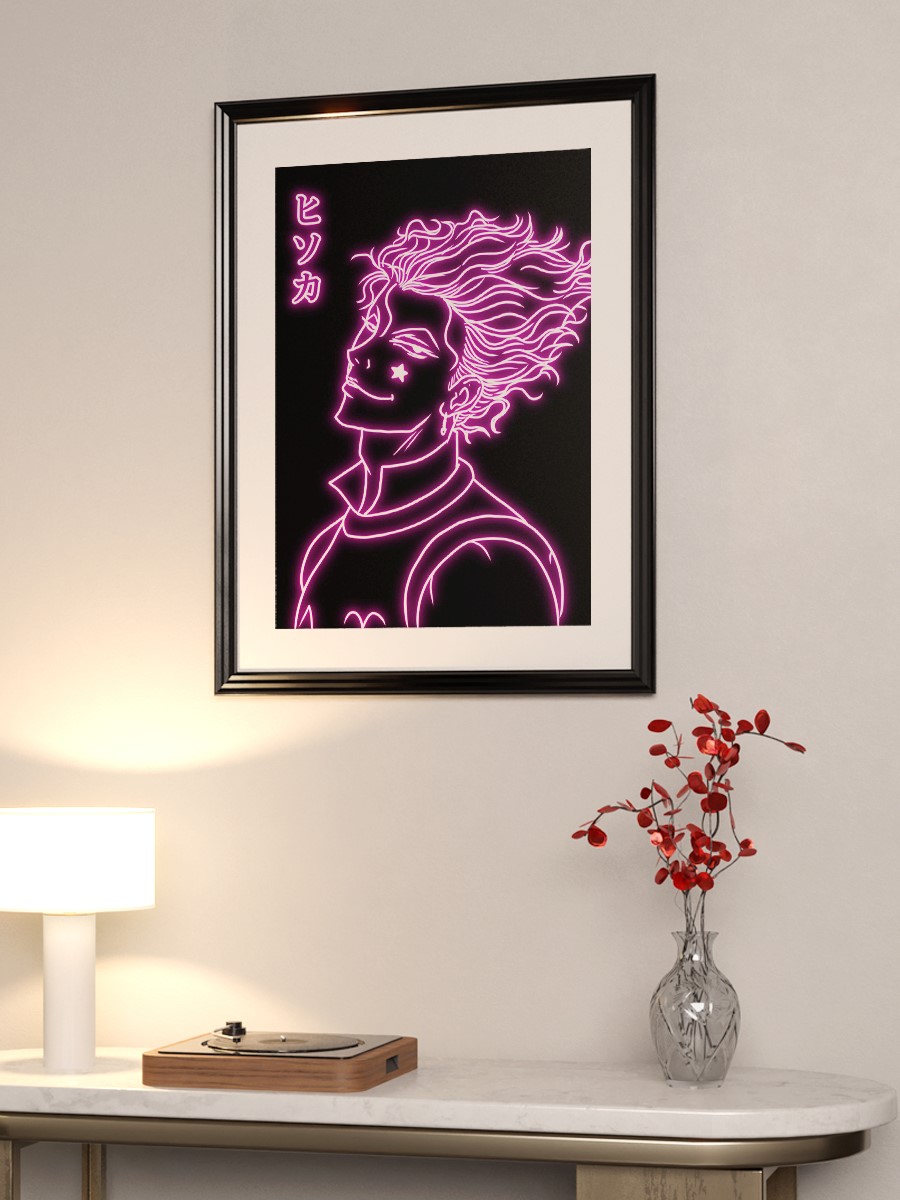 Hisoka neon Anime Poster Çerçevesiz Yüksek Kalite Anime Duvar Poster