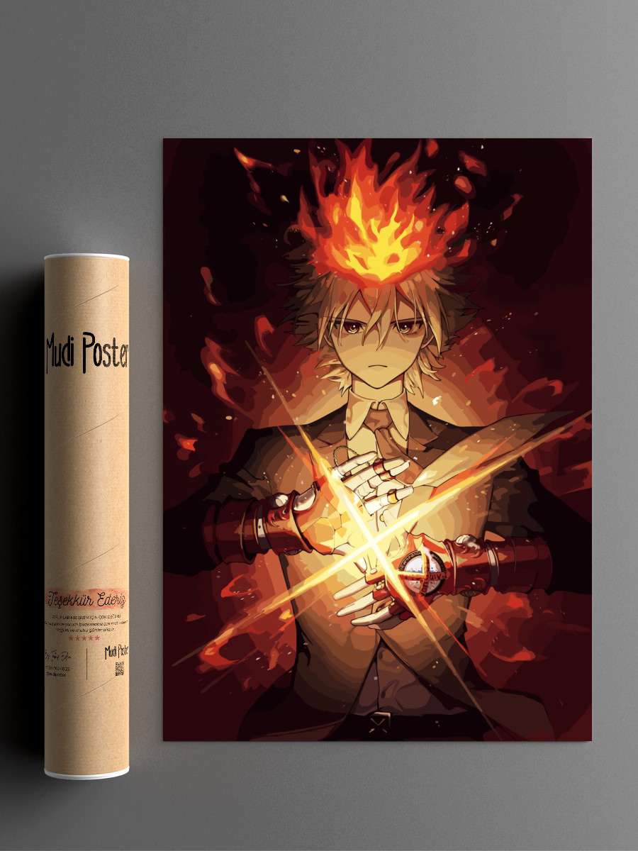 Hitman Reborn! Anime Poster Çerçevesiz Yüksek Kalite Anime Duvar Poster
