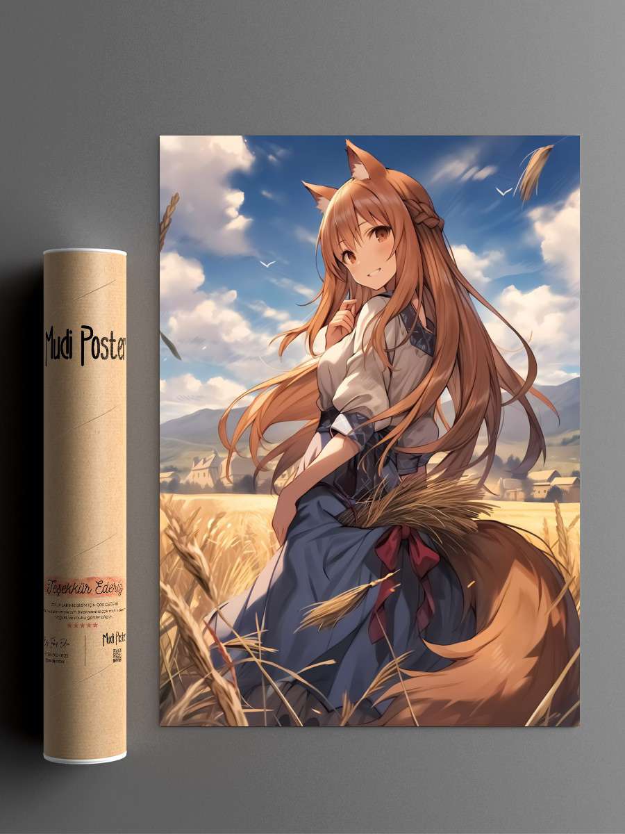Holo Spice Wolf Anime Girl Anime Poster Çerçevesiz Yüksek Kalite Anime Duvar Poster