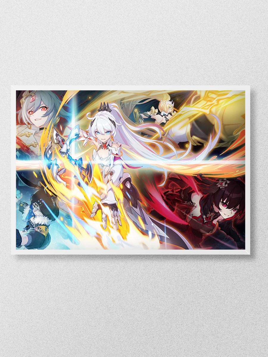 Honkai Impact 3rd F Anime Poster Çerçevesiz Yüksek Kalite Anime Duvar Poster