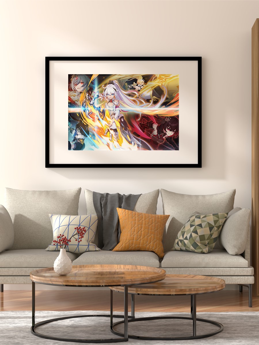 Honkai Impact 3rd F Anime Poster Çerçevesiz Yüksek Kalite Anime Duvar Poster