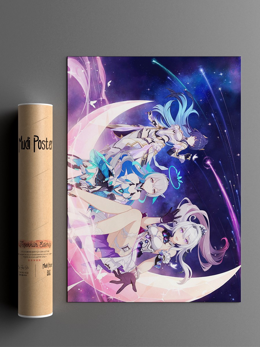 Honkai Impact 3rd G Anime Poster Çerçevesiz Yüksek Kalite Anime Duvar Poster