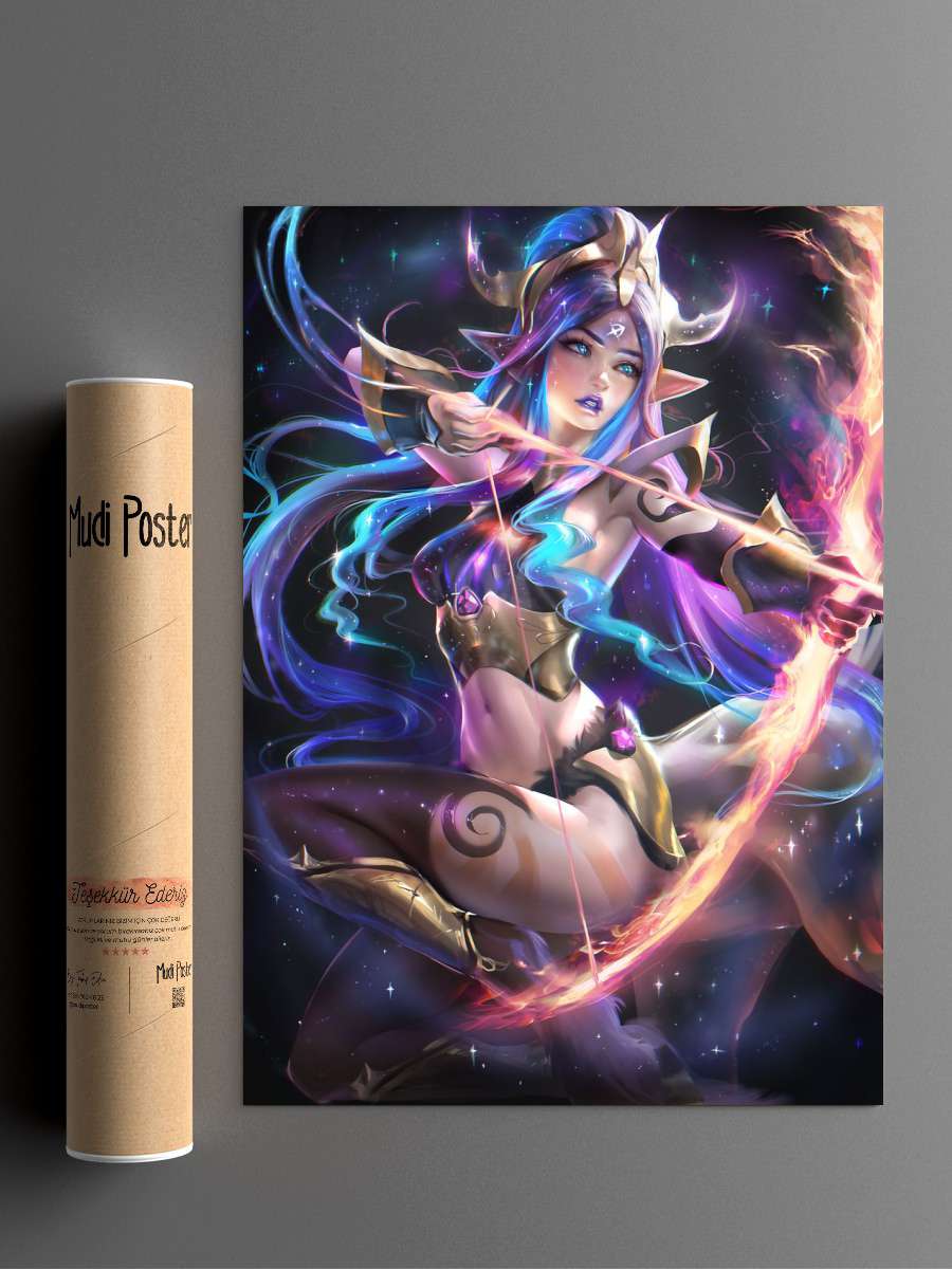 Horoscope series sagittar Anime Poster Çerçevesiz Yüksek Kalite Anime Duvar Poster