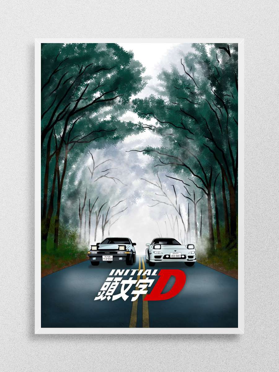 Initial D ae86 cars Anime Poster Çerçevesiz Yüksek Kalite Anime Duvar Poster