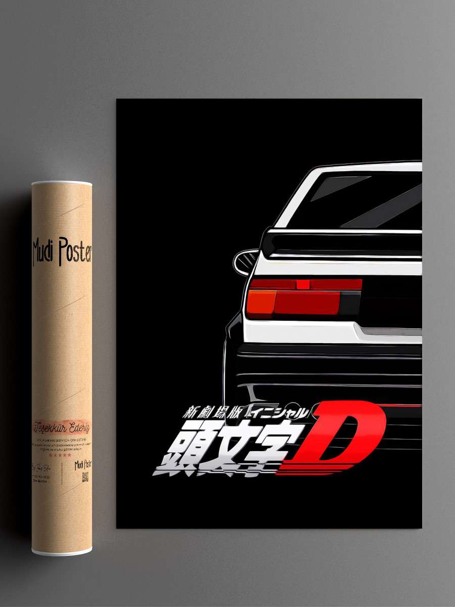 Initial D Car Anime ae86 Anime Poster Çerçevesiz Yüksek Kalite Anime Duvar Poster