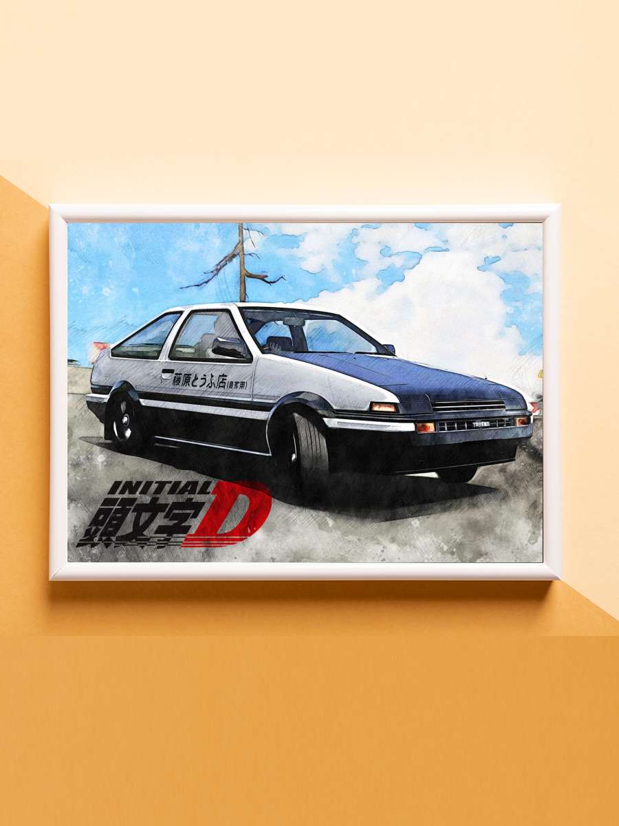 INITIAL D Car Anime Anime Poster Çerçevesiz Yüksek Kalite Anime Duvar Poster