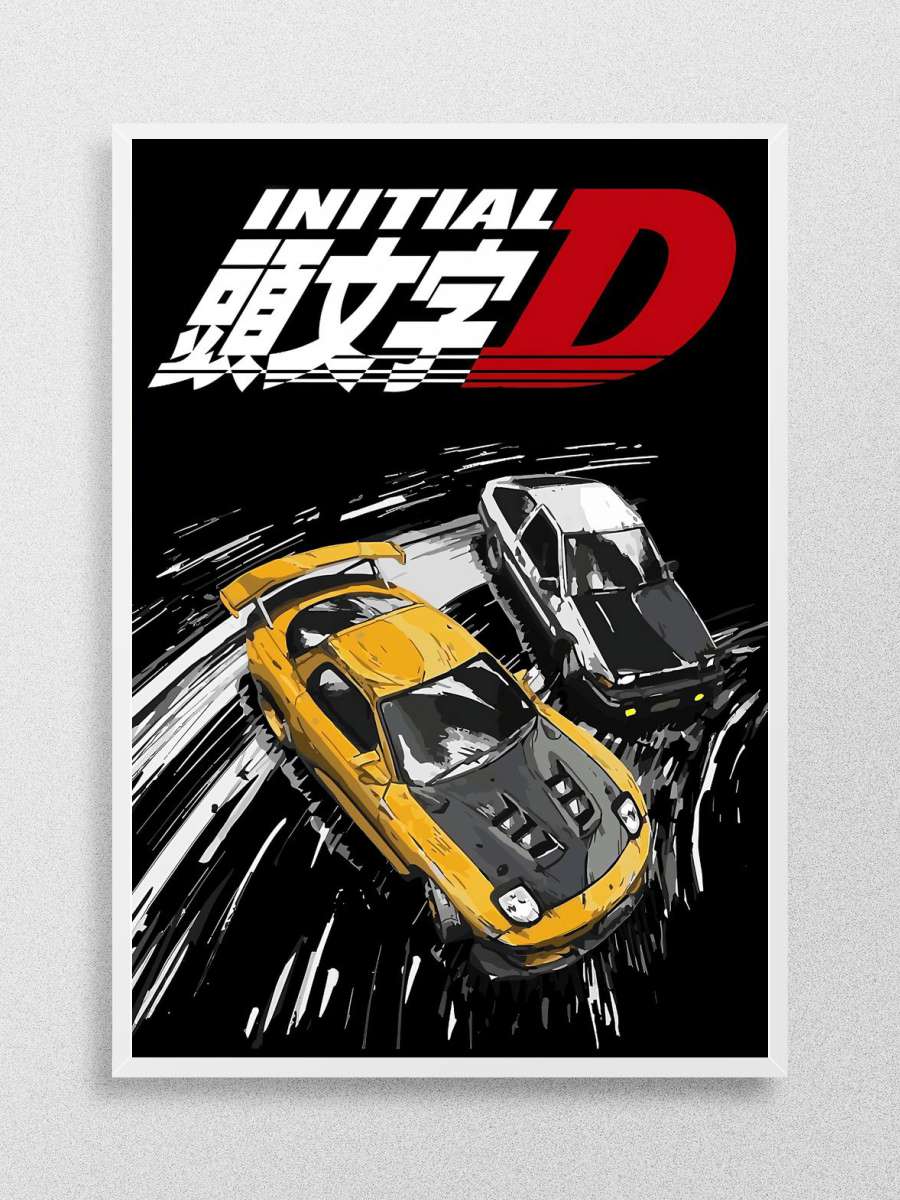Initial D Anime Poster Çerçevesiz Yüksek Kalite Anime Duvar Poster