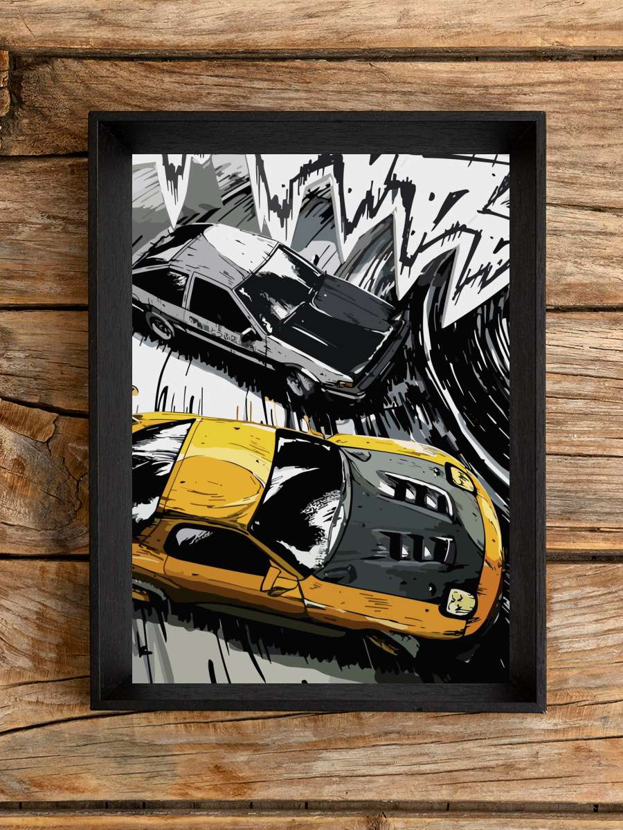 Initial D Anime Poster Çerçevesiz Yüksek Kalite Anime Duvar Poster