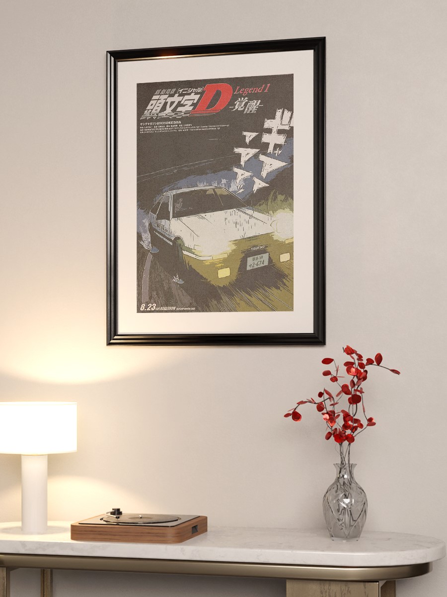 Initial D Anime Poster Çerçevesiz Yüksek Kalite Anime Duvar Poster