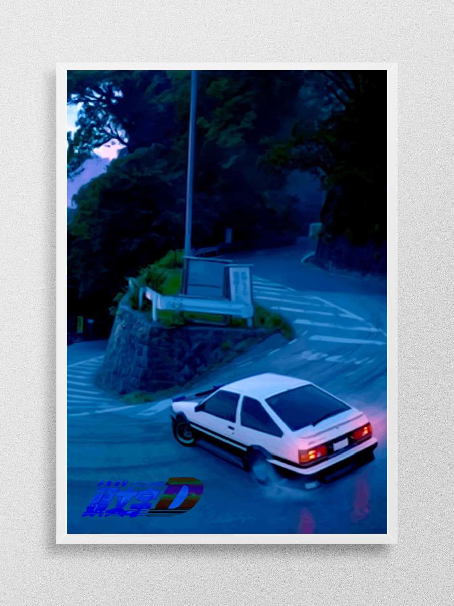 Initial D Anime Poster Çerçevesiz Yüksek Kalite Anime Duvar Poster