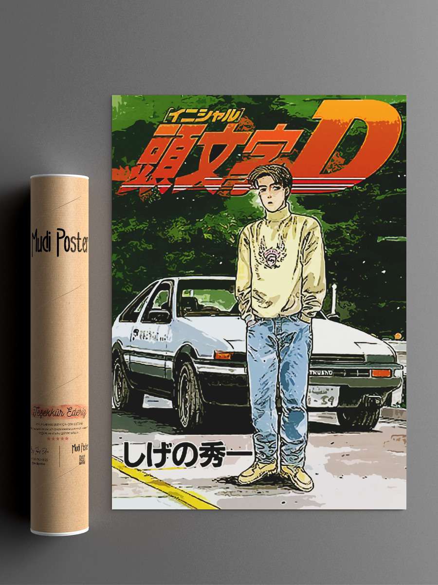 initial d Anime Poster Çerçevesiz Yüksek Kalite Anime Duvar Poster