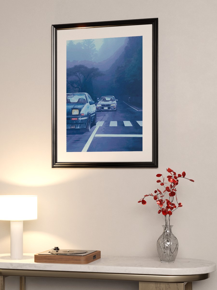 Initial D Anime Poster Çerçevesiz Yüksek Kalite Anime Duvar Poster
