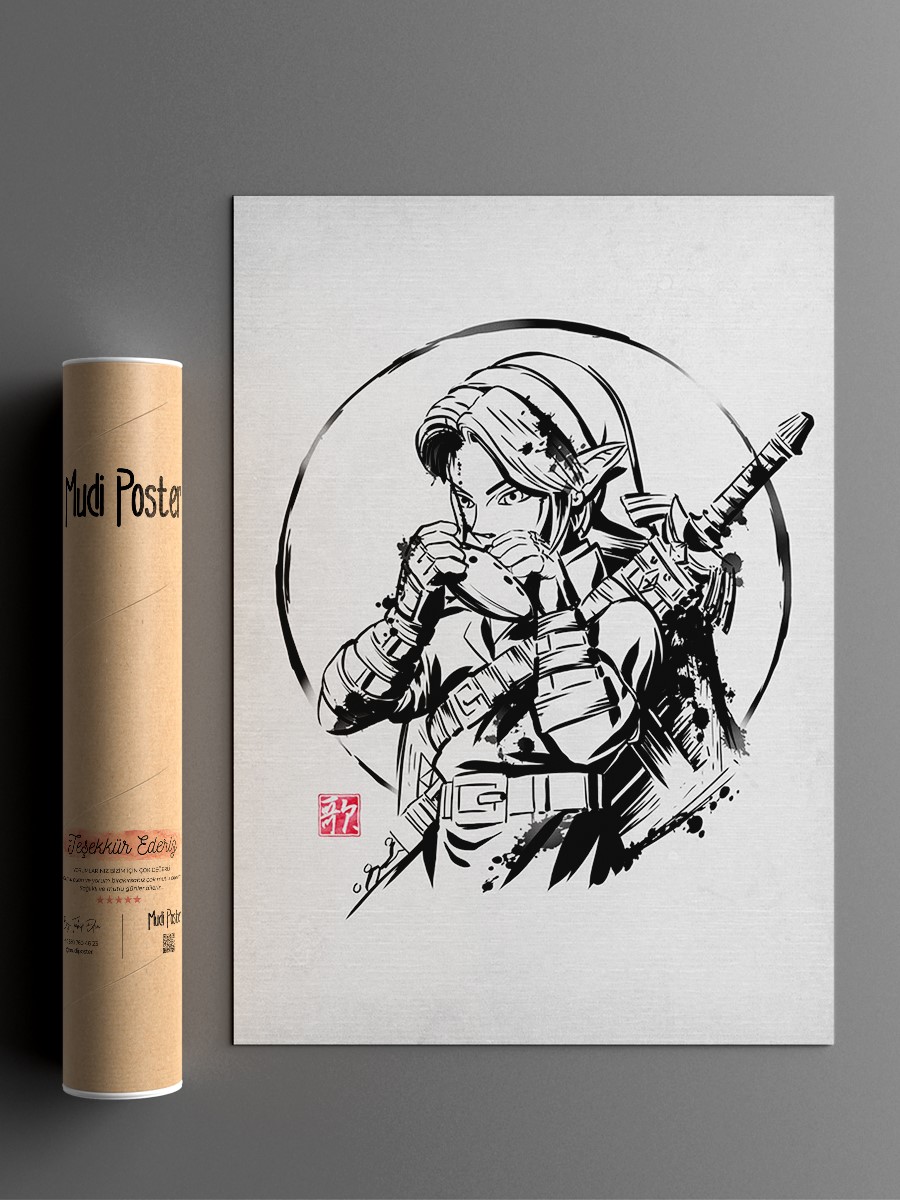 Ink Ocarina Anime Poster Çerçevesiz Yüksek Kalite Anime Duvar Poster