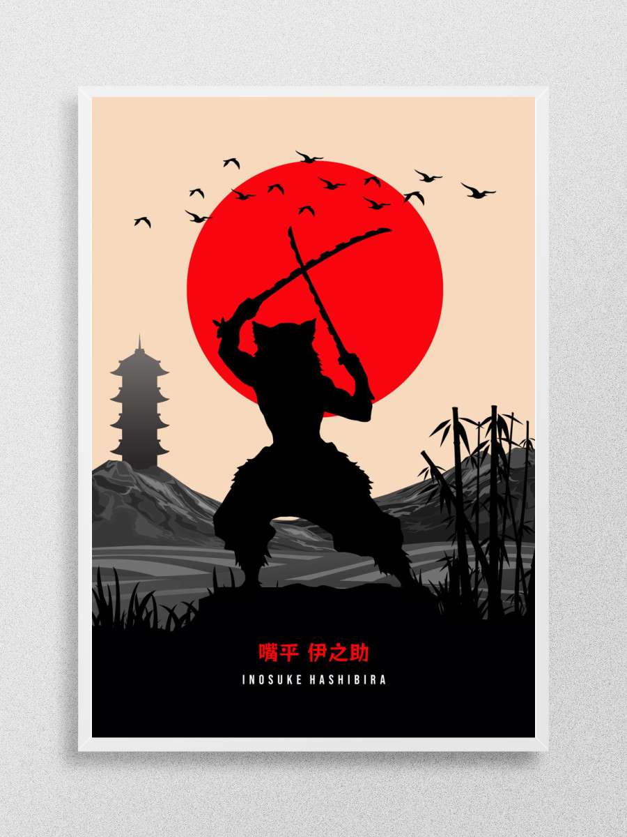 inosuke demon slayer Anime Poster Çerçevesiz Yüksek Kalite Anime Duvar Poster