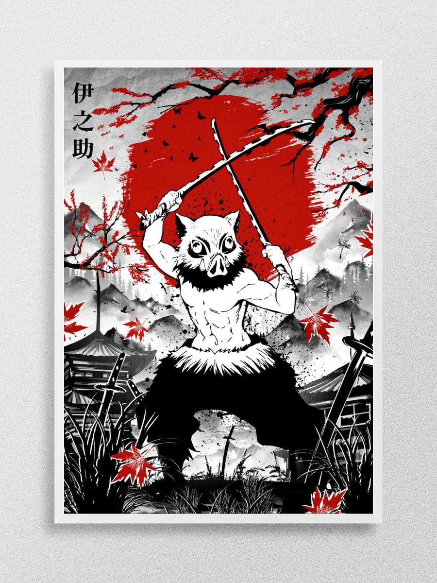 Inosuke Demon Slayer Anime Poster Çerçevesiz Yüksek Kalite Anime Duvar Poster