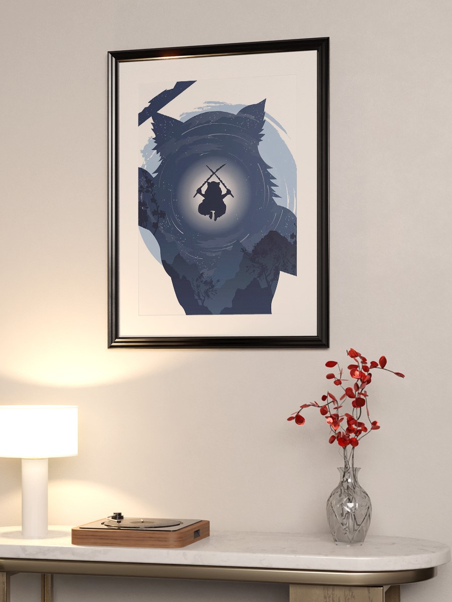 Inosuke Demon Slayer Anime Poster Çerçevesiz Yüksek Kalite Anime Duvar Poster